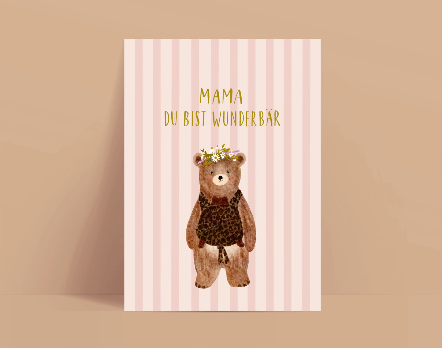 Karte Muttertag Geburt Mama Bär (Postkarte A6)