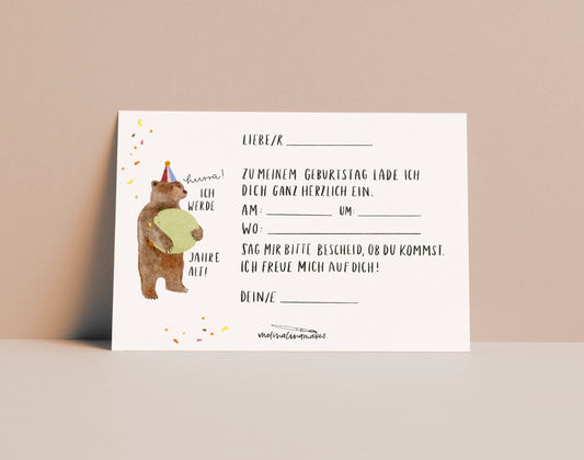 Einladung Kindergeburtstag (Postkarte A6)