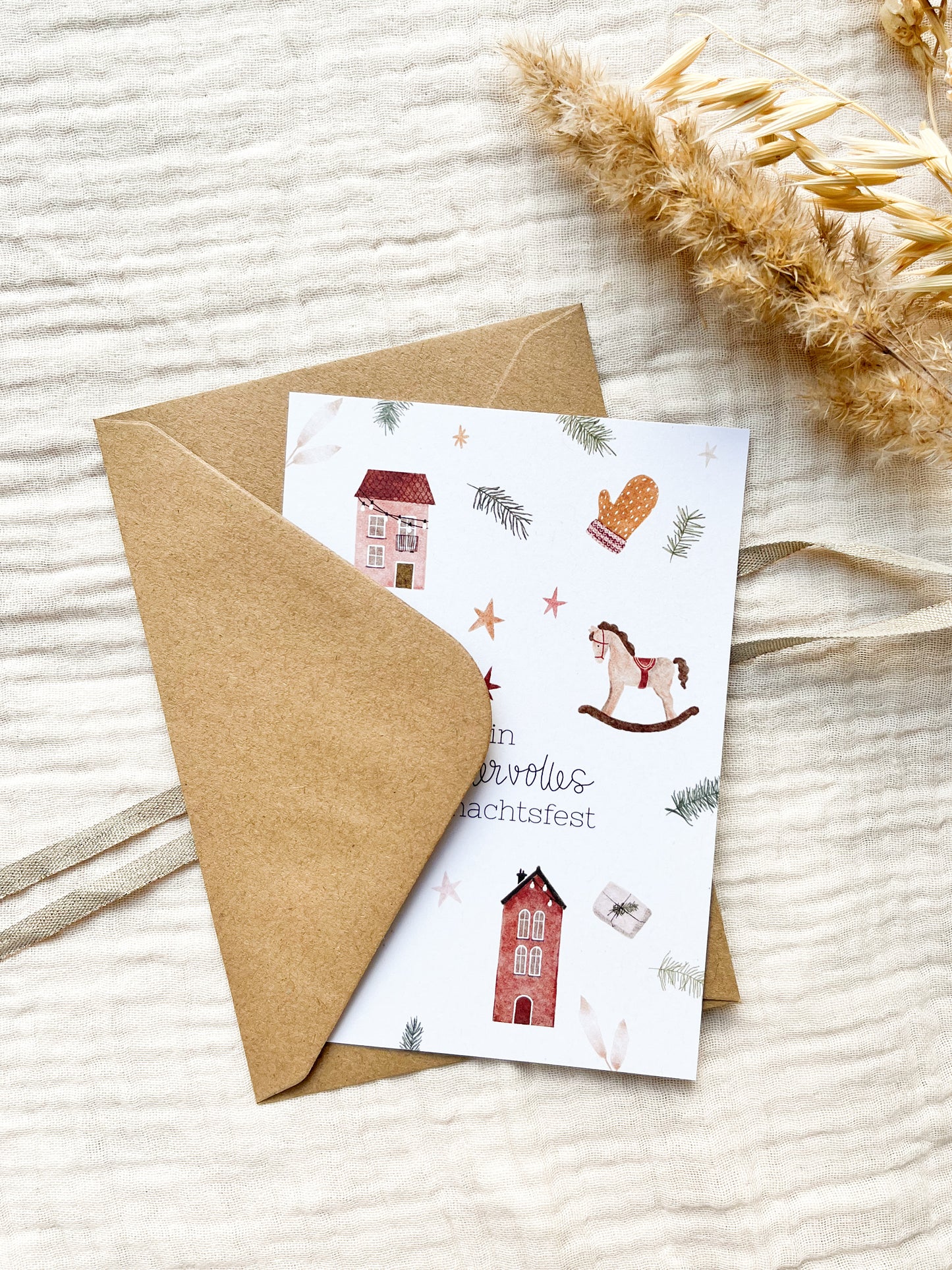 Weihnachtskarte wundervolles Weihnachtsfest (Postkarte A6)