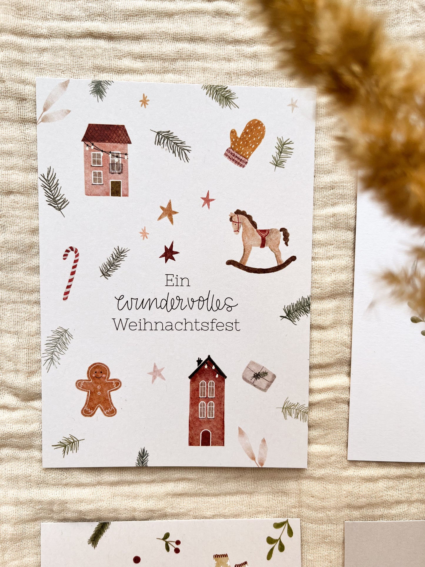 Weihnachtskarten Set / 4er Kartenset
