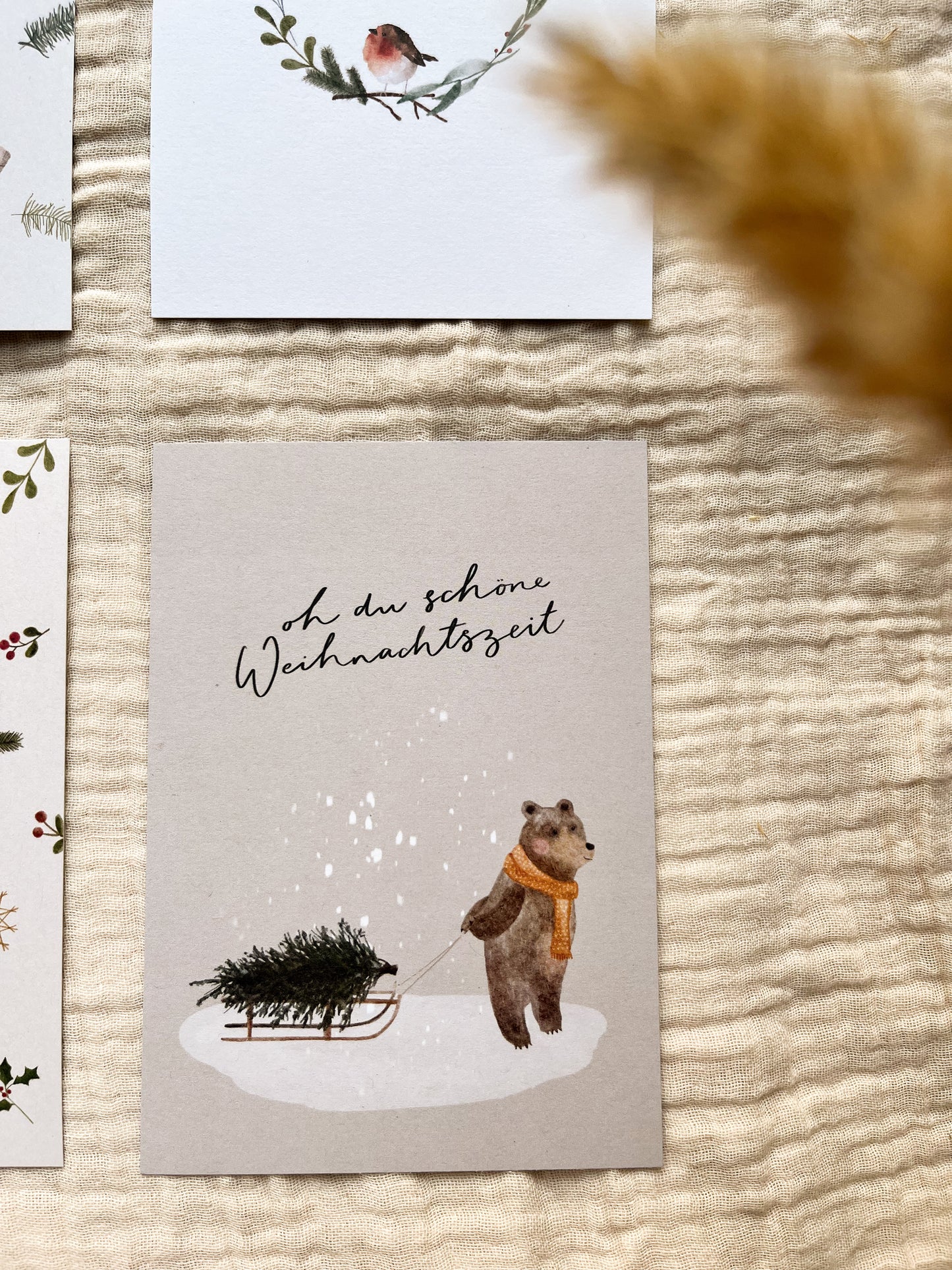 Weihnachtskarten Set / 4er Kartenset