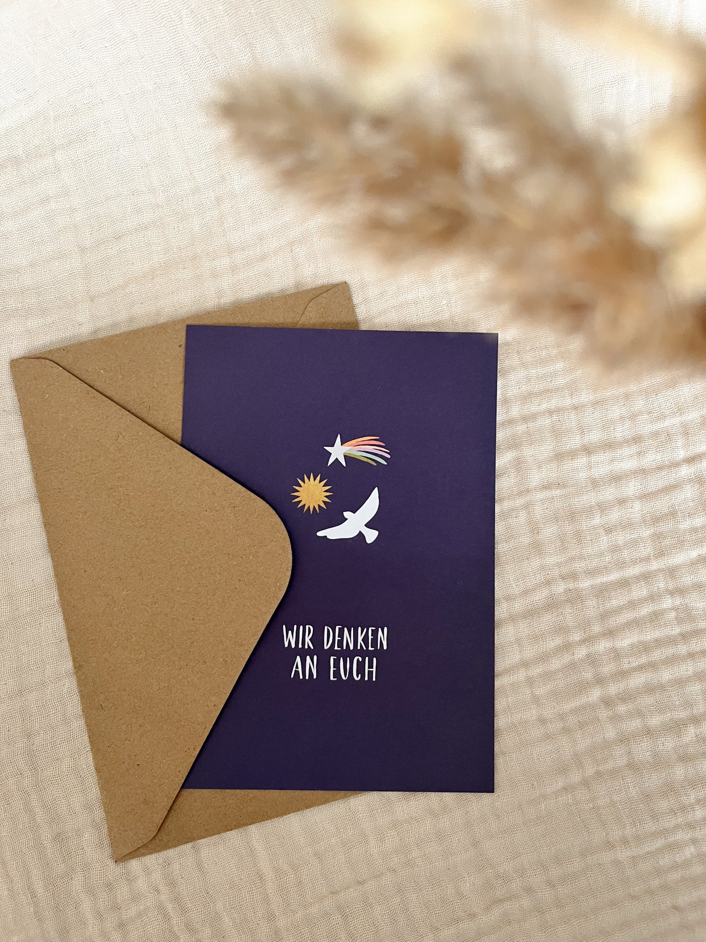 Trauerkarte Wir denken an euch (Postkarte A6)