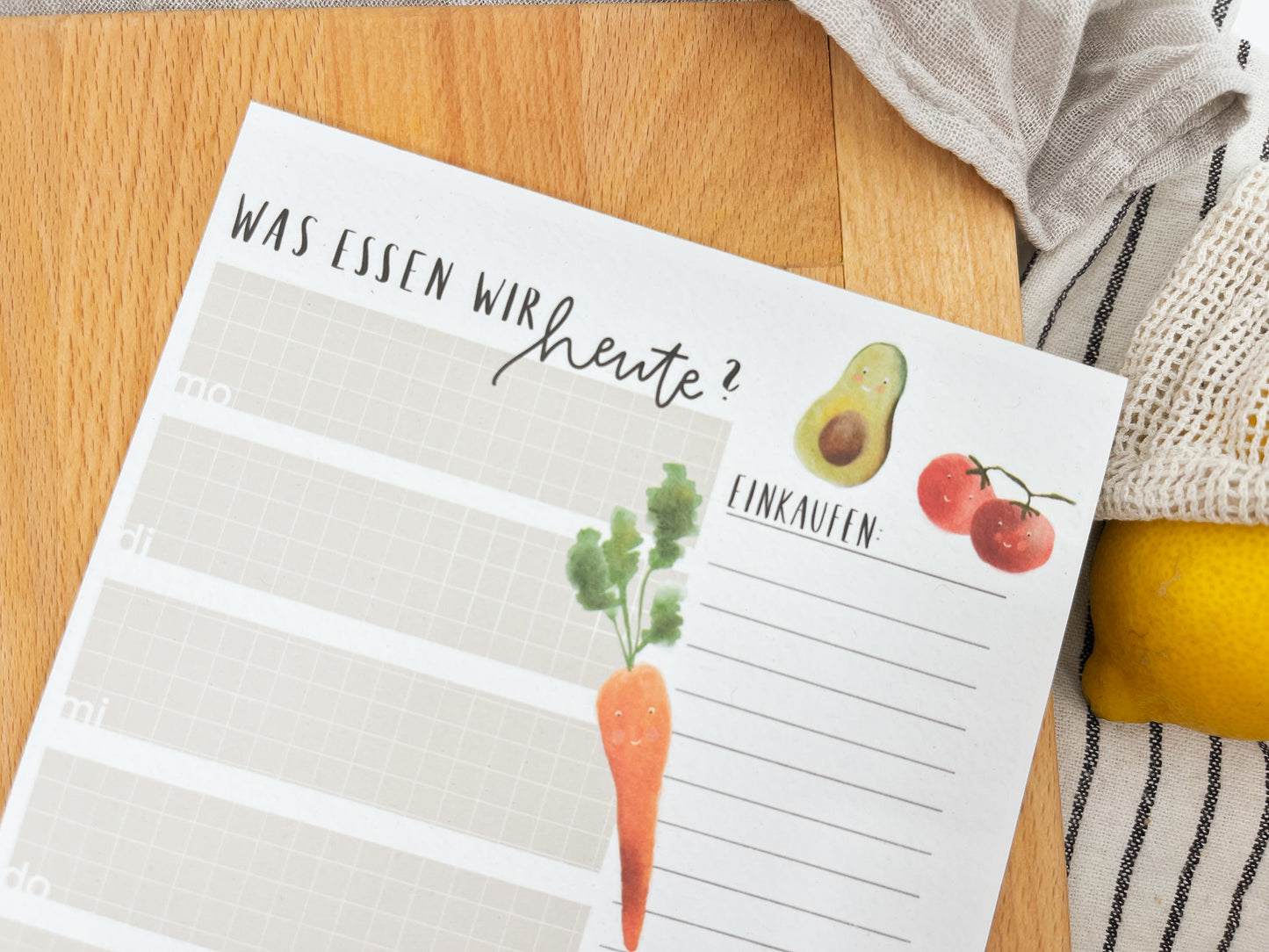 Wochenplan Essensplan A5