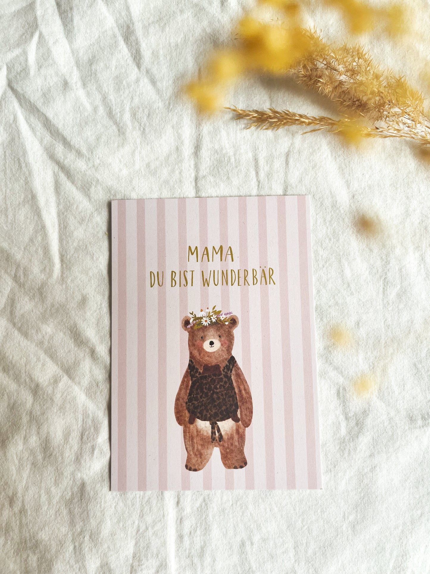 Karte Muttertag Geburt Mama Bär (Postkarte A6)
