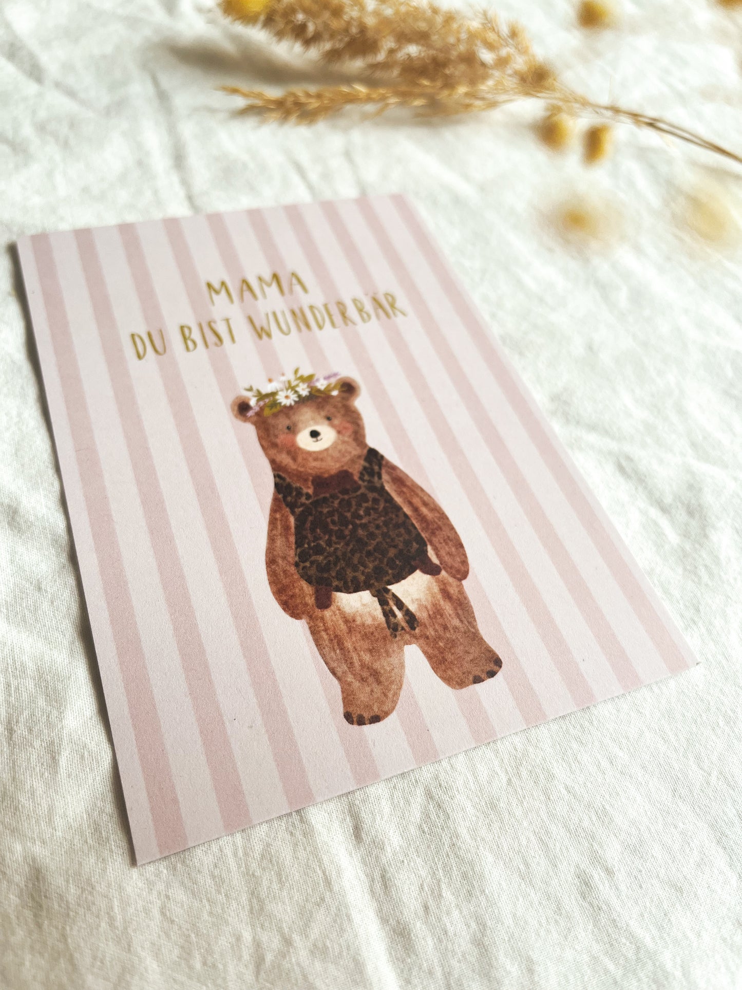 Karte Muttertag Geburt Mama Bär (Postkarte A6)