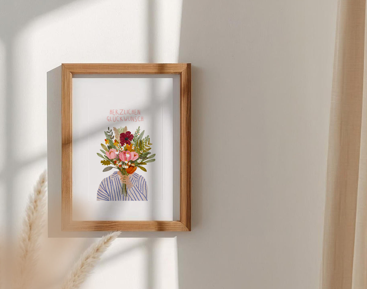 Karte Herzlichen Glückwunsch (Postkarte A6)