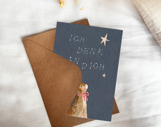 Karte "Ich denk an dich" (Postkarte A6)