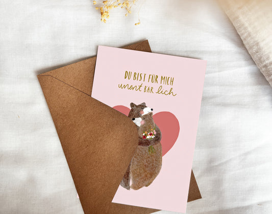 Karte Valentinstag Bären Liebe Freundschaft (Postkarte A6)