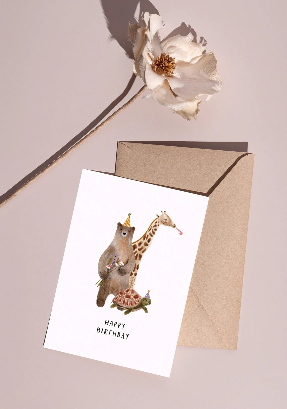 Karte Geburtstag Happy Birthday Tiere (Postkarte A6)