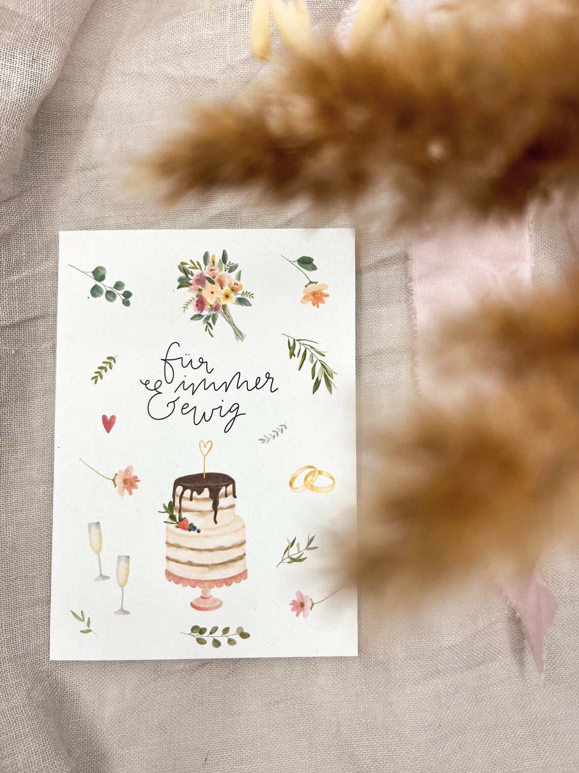 Karte Hochzeit Für immer und ewig (Klappkarte A6)