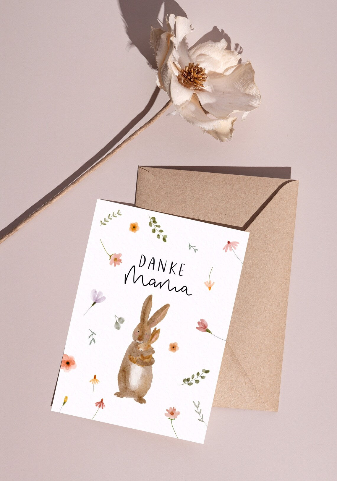 Karte zum Muttertag Danke Mama (Postkarte A6)
