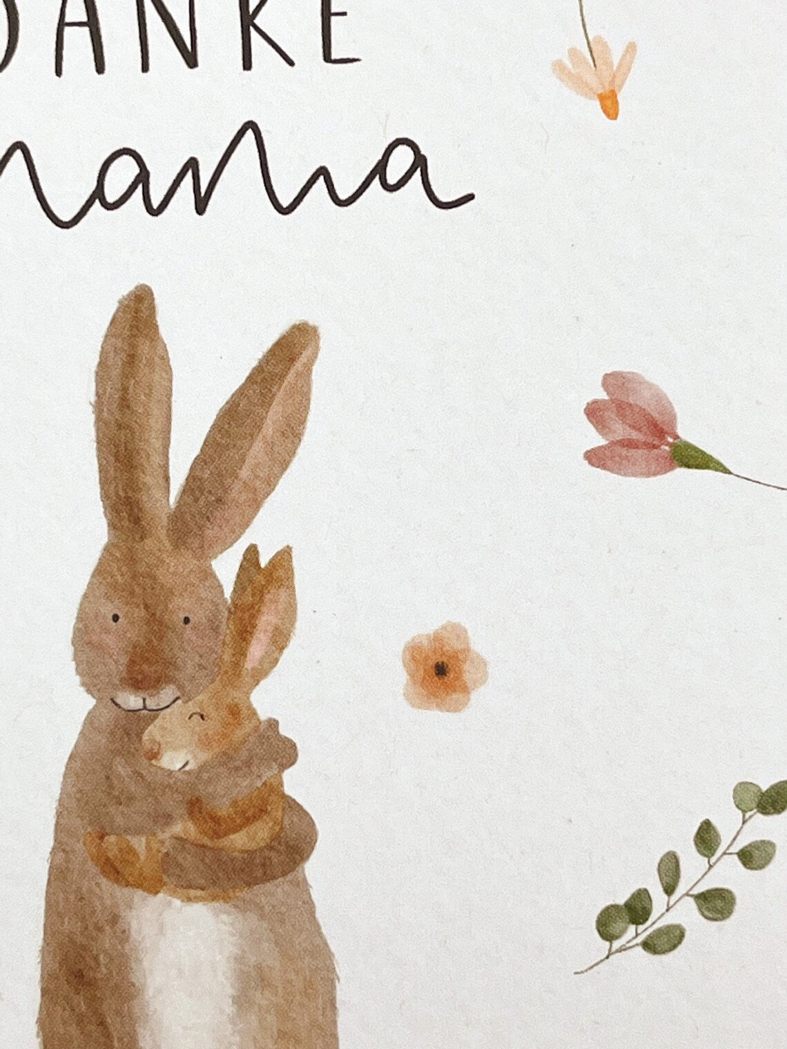 Karte zum Muttertag Danke Mama (Postkarte A6)