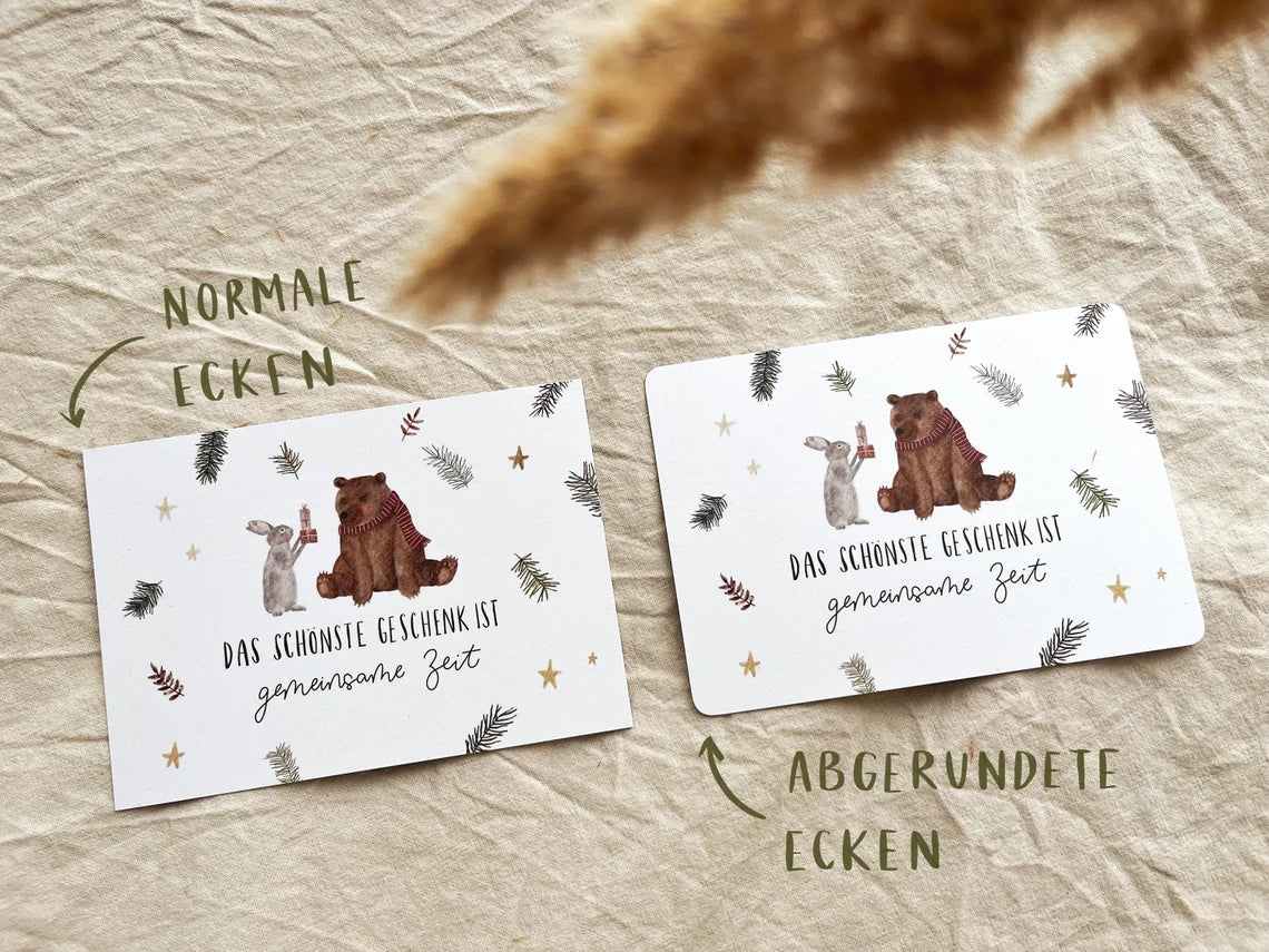 Karte für gemeinsame Zeit – Weihnachtsgutschein zum Verschenken (Postkarte A6)