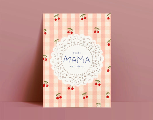 Karte zum Muttertag Beste Mama der Welt (Postkarte A6)