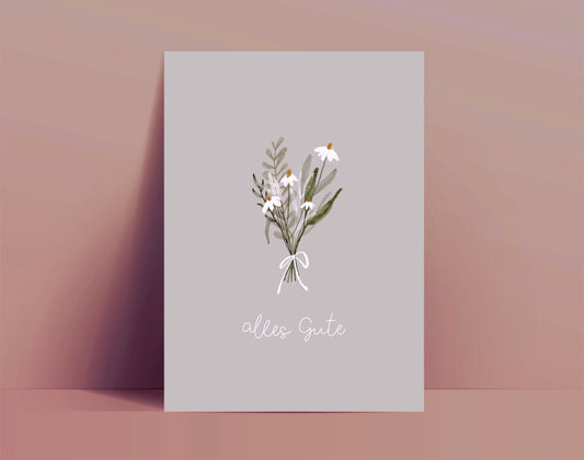 Karte Geburtstag Alles Gute Blumenstrauß (Postkarte A6)