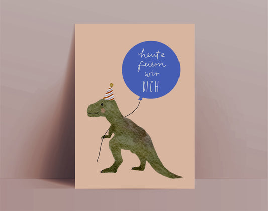 Geburtstagskarte Heute feiern wir dich (Postkarte A6)