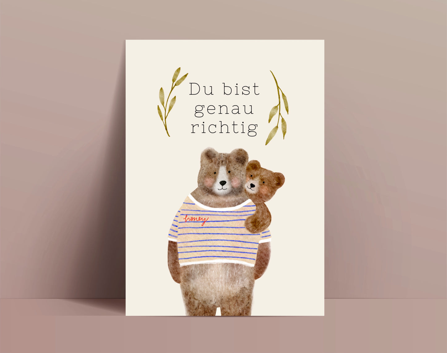 Karte Affirmation Du bist genau richtig (Postkarte A6)