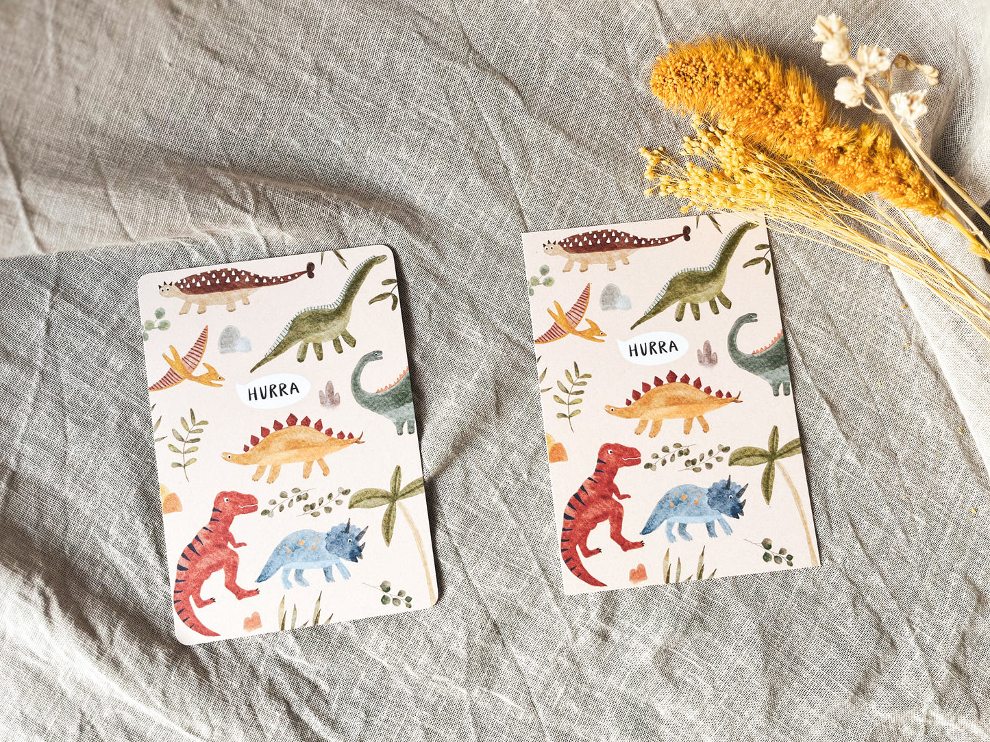 Karte Geburtstag Dinosaurier Hurra (Postkarte A6)