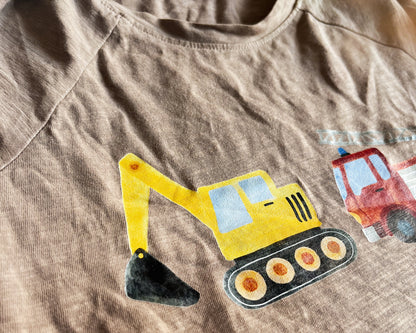 Bügelbild Bagger /  Bügelpatch zum Aufbügeln