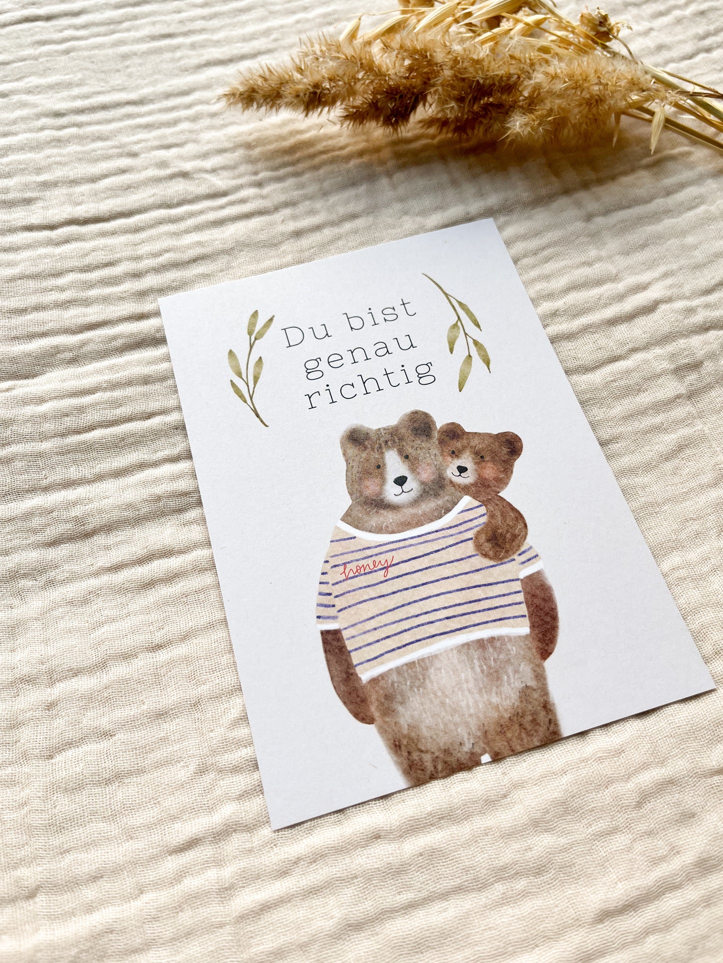 Karte Affirmation Du bist genau richtig (Postkarte A6)