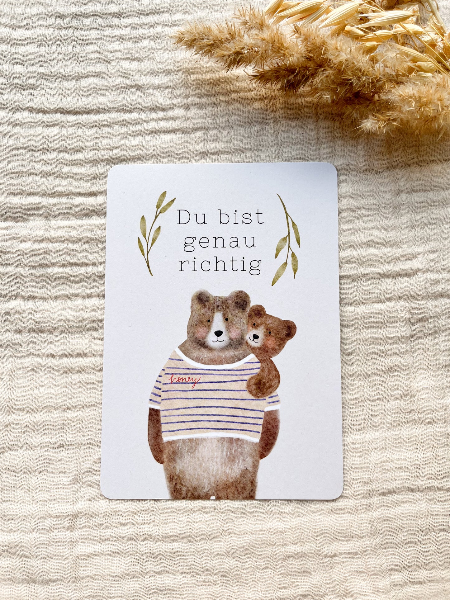 Karte Affirmation Du bist genau richtig (Postkarte A6)