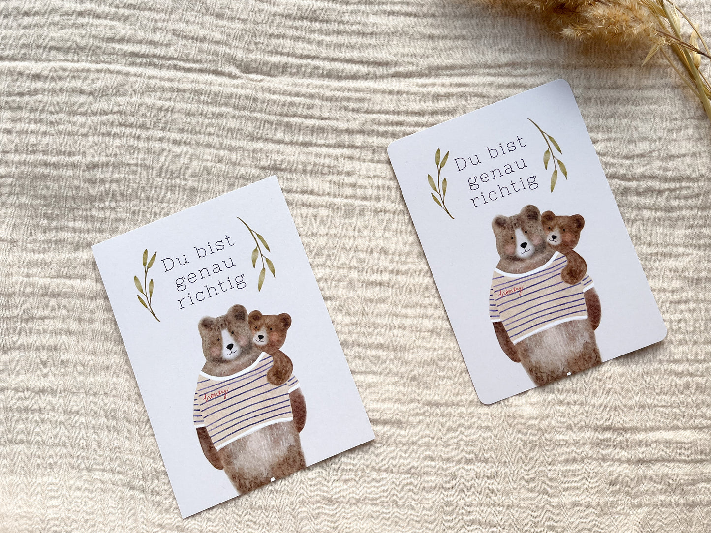 Karte Affirmation Du bist genau richtig (Postkarte A6)