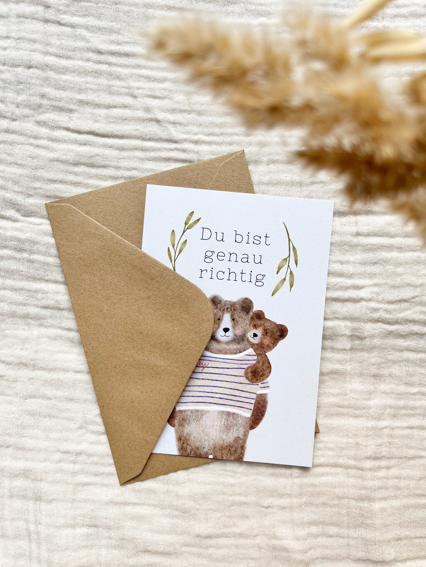 Karte Affirmation Du bist genau richtig (Postkarte A6)