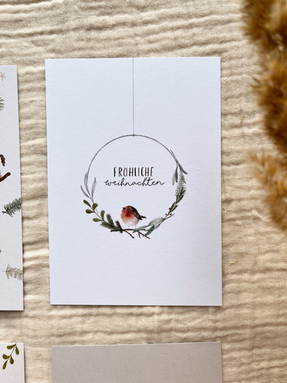 Weihnachtskarten Set / 4er Kartenset