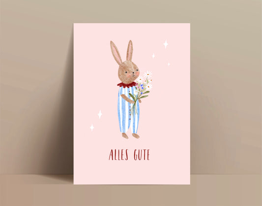 Karte Alles Gute Hase (Postkarte A6)