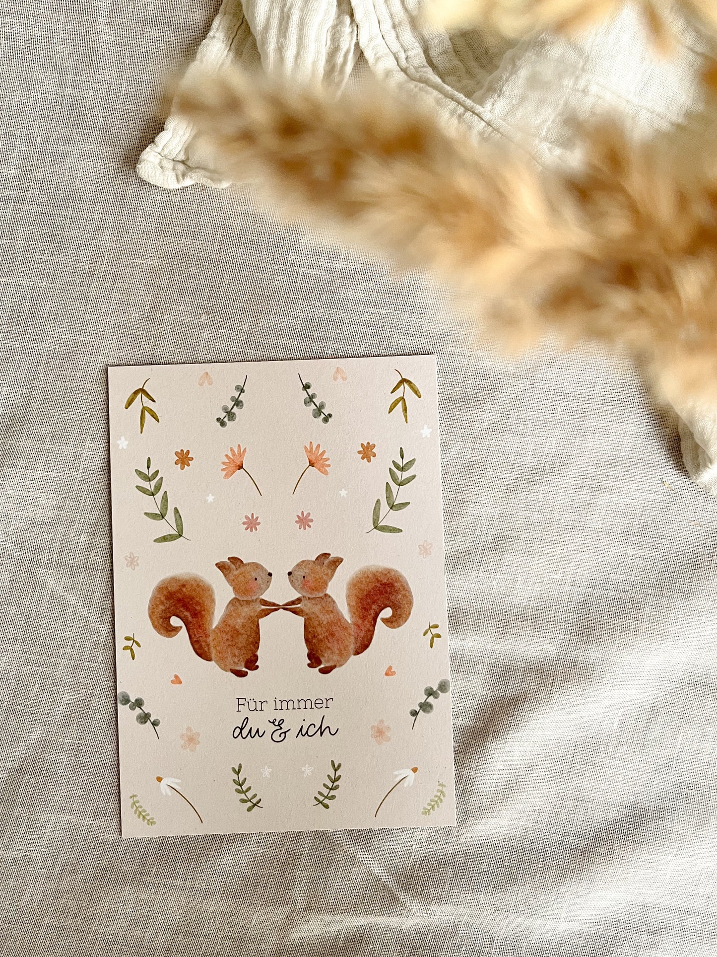 Karte Liebe Freundschaft Eichhörnchen (Postkarte A6)