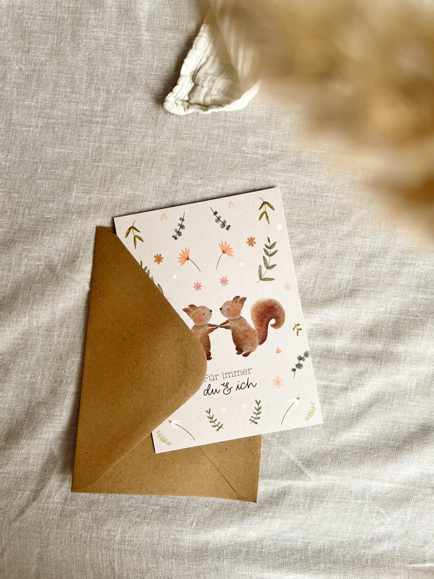 Karte Liebe Freundschaft Eichhörnchen (Postkarte A6)