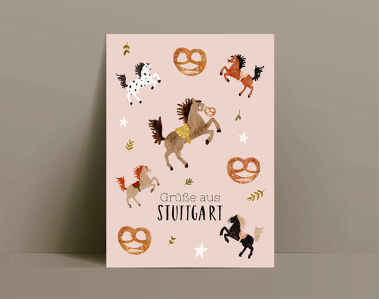 Karte Grüße aus Stuttgart (Postkarte A6)