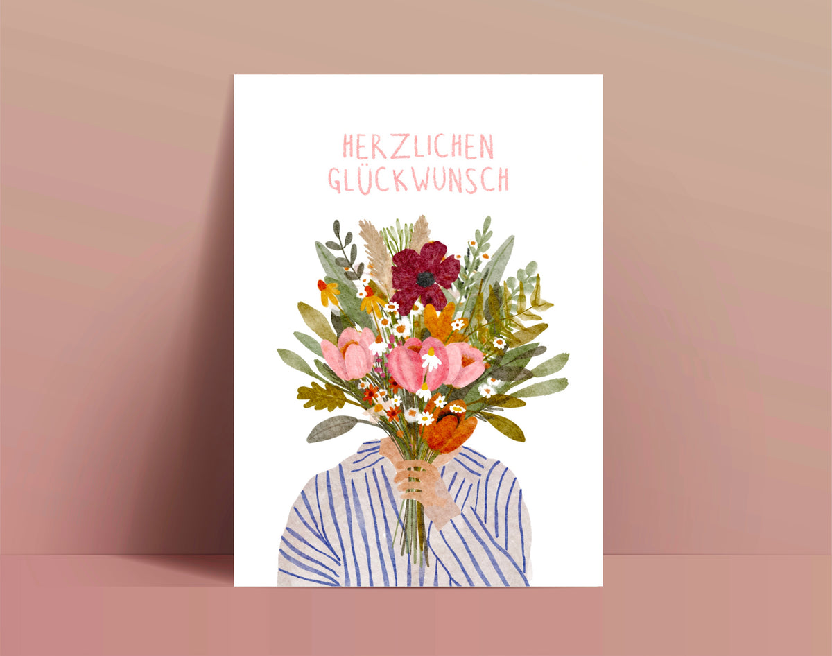 Karte Herzlichen Glückwunsch (Postkarte A6)