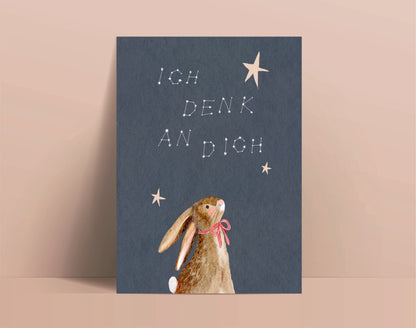 Karte "Ich denk an dich" (Postkarte A6)