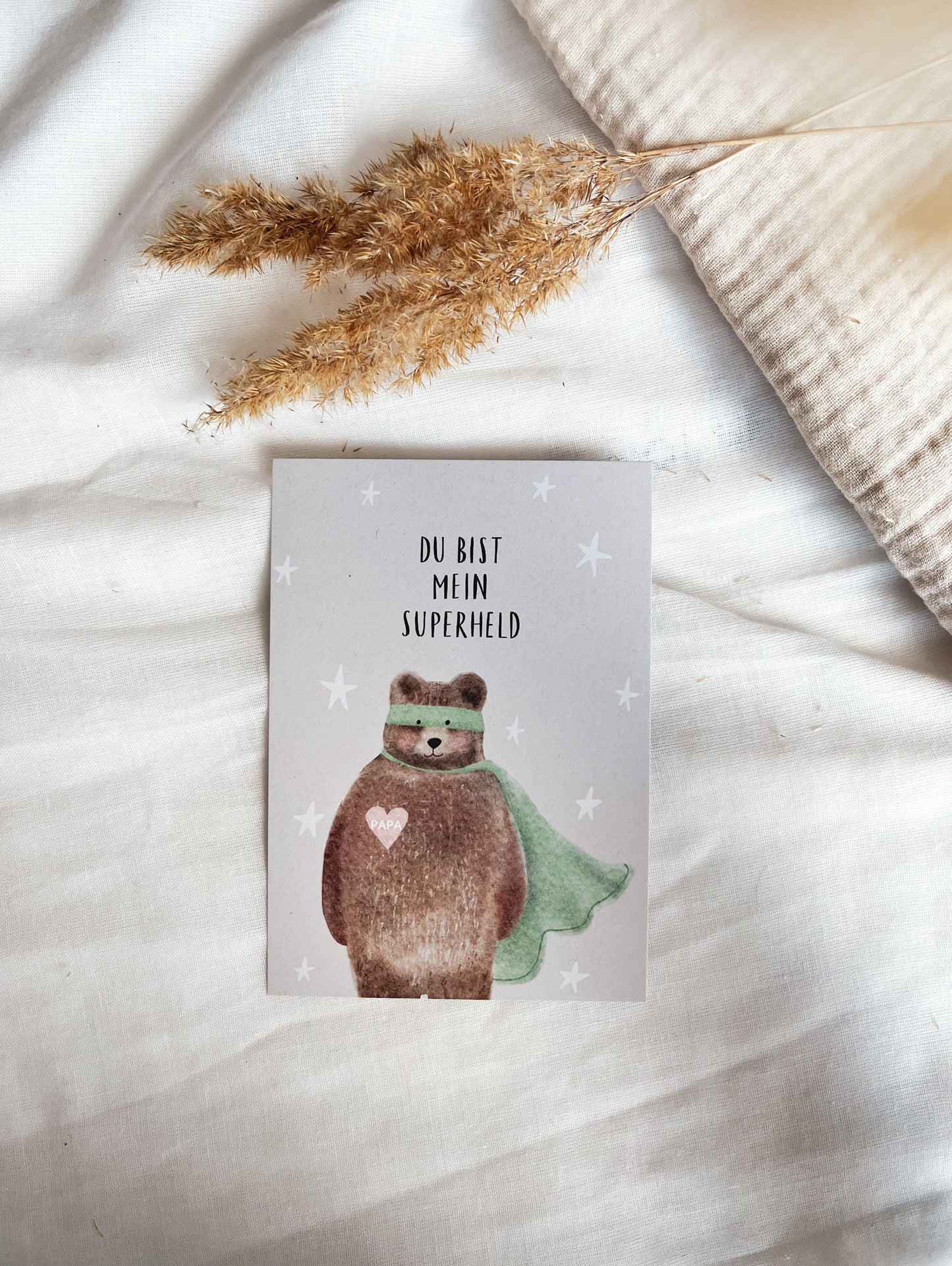 Karte Vatertag Papa Du bist mein Superheld (Postkarte A6)