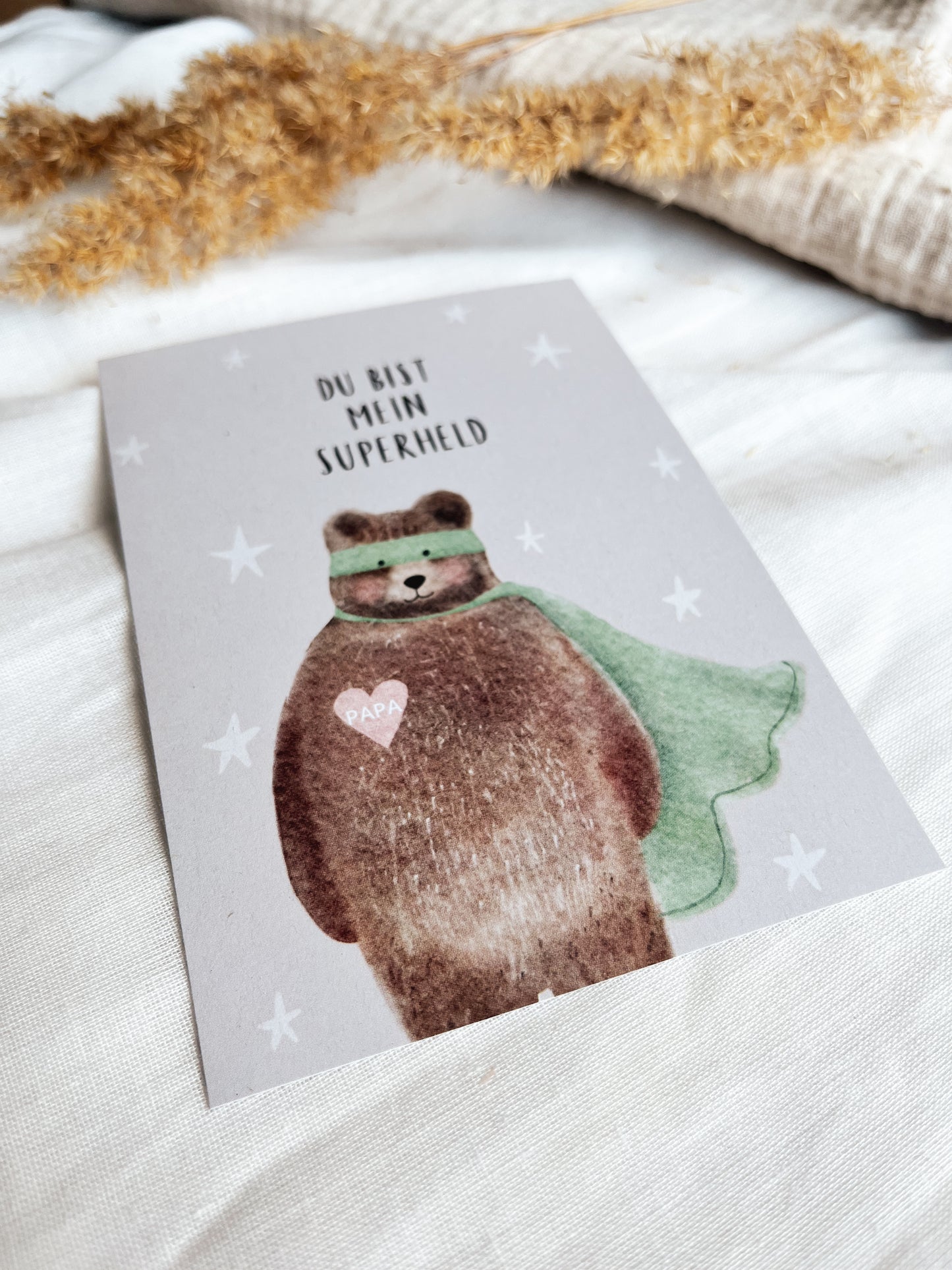 Karte Vatertag Papa Du bist mein Superheld (Postkarte A6)