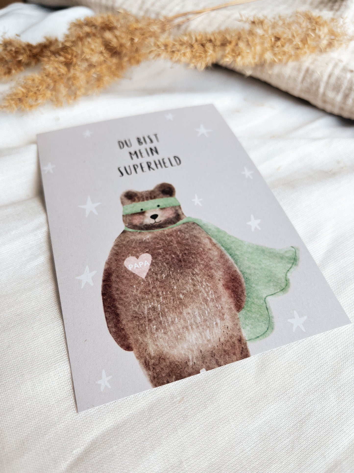 Karte Vatertag Papa Du bist mein Superheld (Postkarte A6)