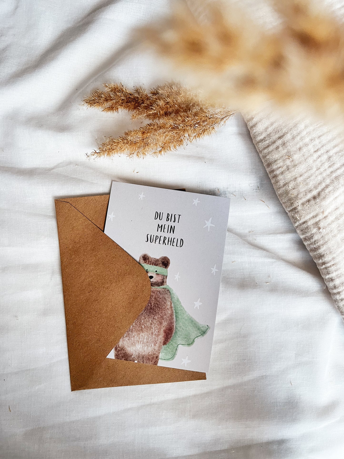 Karte Vatertag Papa Du bist mein Superheld (Postkarte A6)