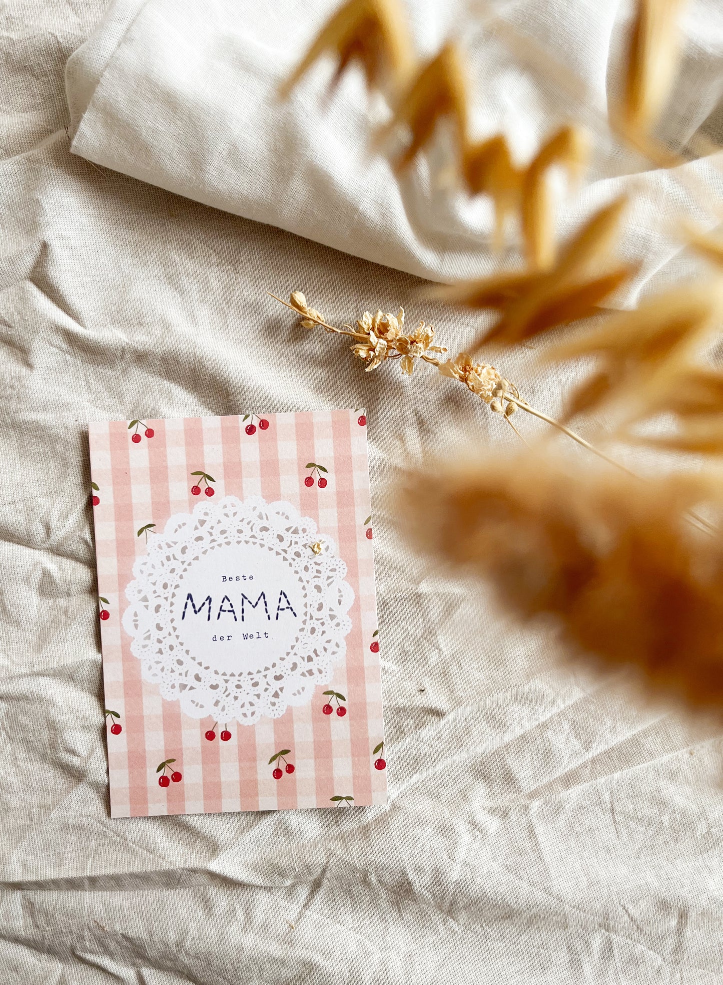 Karte zum Muttertag Beste Mama der Welt (Postkarte A6)