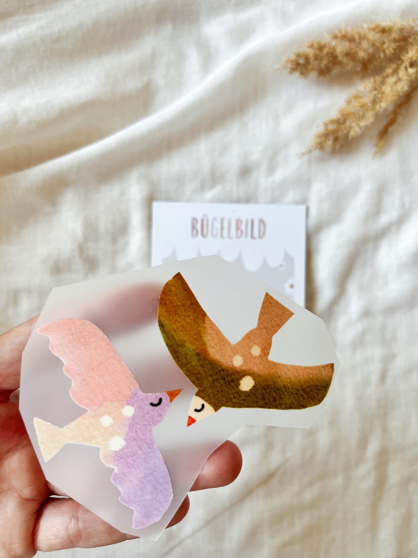 Bügelbild Lovebirds – Freundschafts-Patch zum Aufbügeln