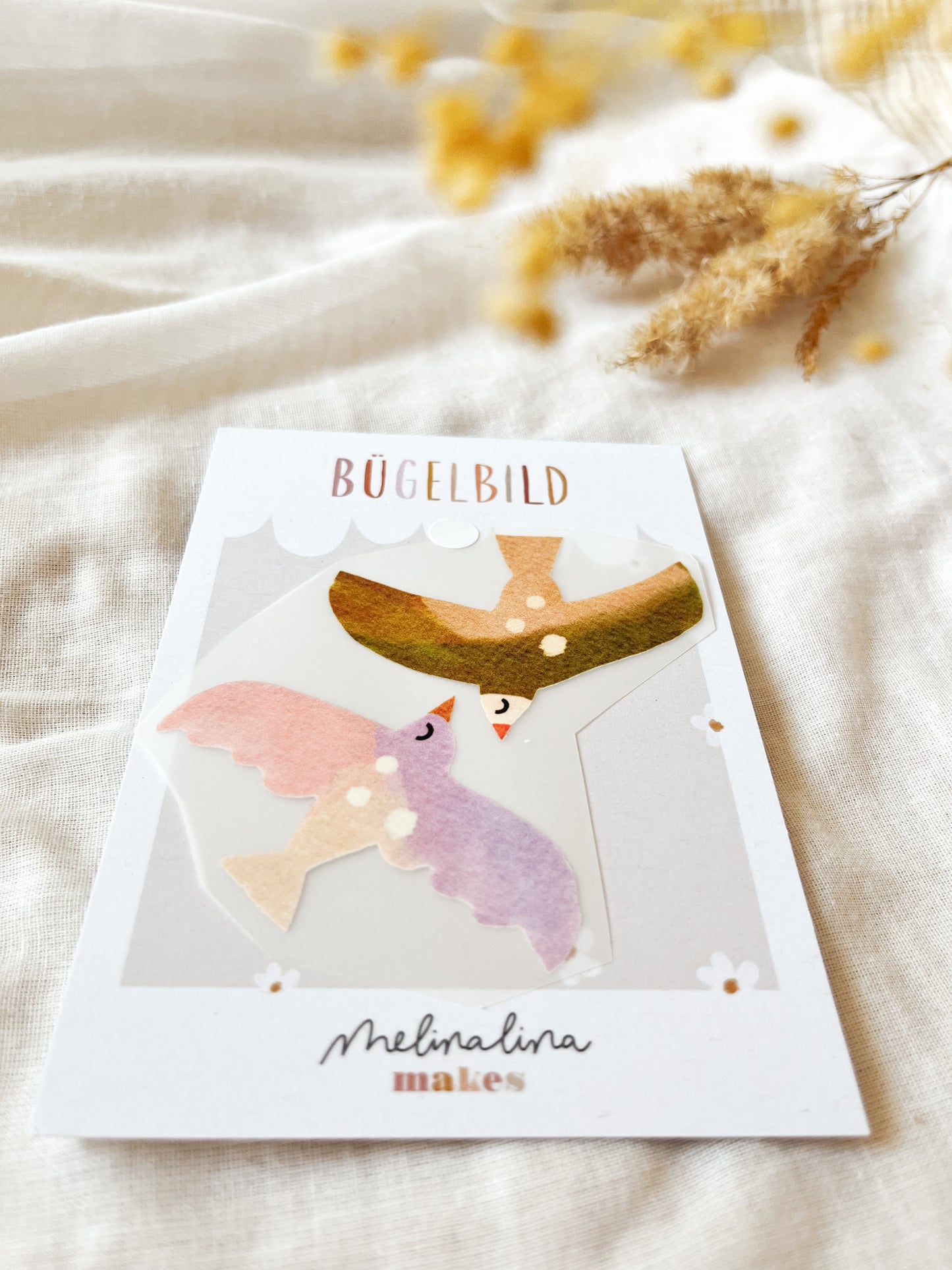 Bügelbild Lovebirds – Freundschafts-Patch zum Aufbügeln