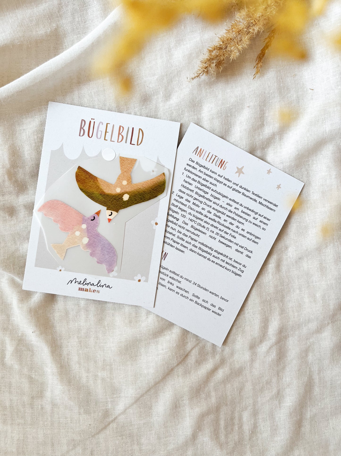 Bügelbild Lovebirds – Freundschafts-Patch zum Aufbügeln
