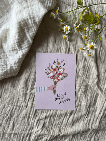 Karte Entschuldigung Es tut mir leid (Postkarte A6)