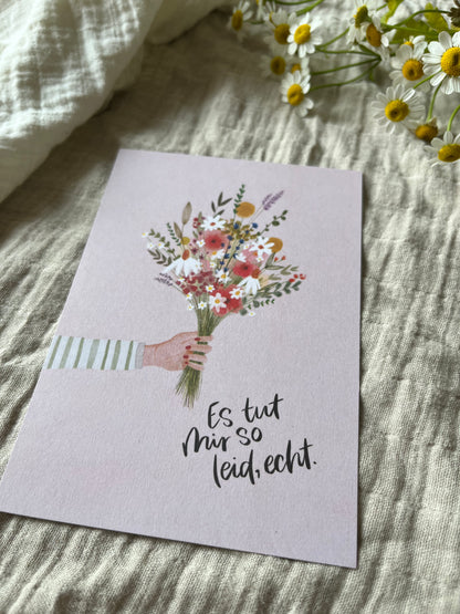 Karte Entschuldigung Es tut mir leid (Postkarte A6)