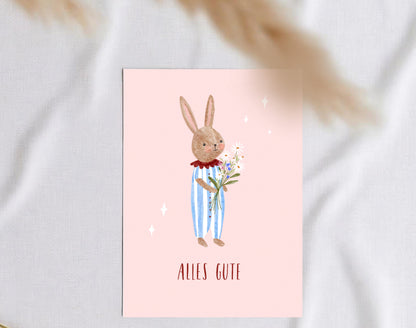 Karte Alles Gute Hase (Postkarte A6)