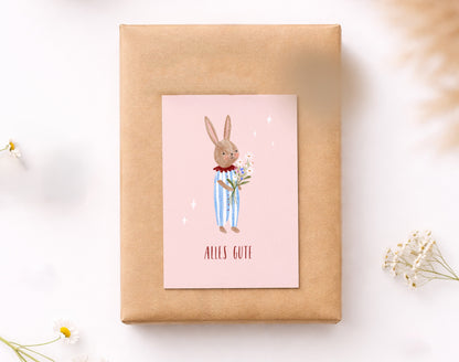 Karte Alles Gute Hase (Postkarte A6)