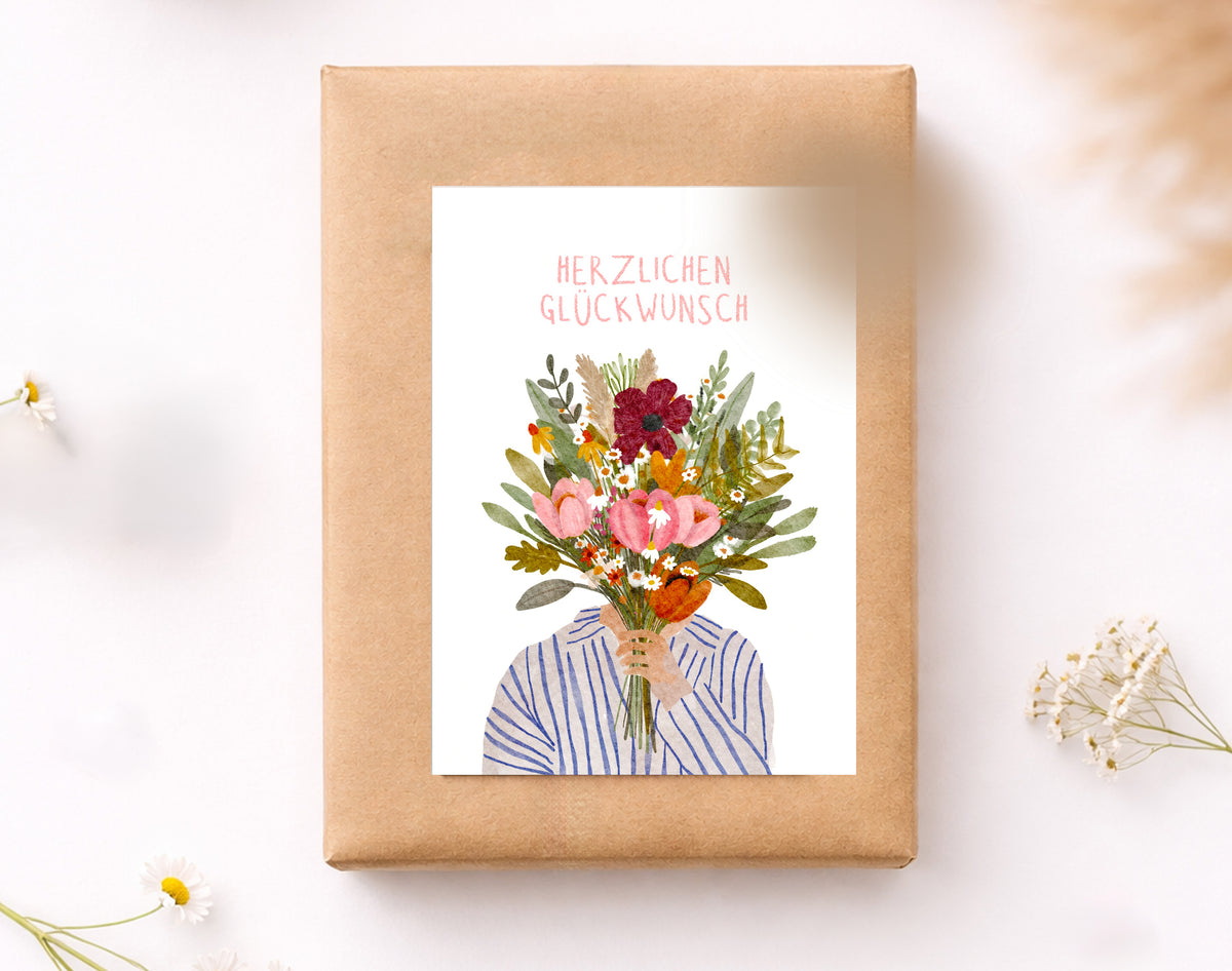 Karte Herzlichen Glückwunsch (Postkarte A6)