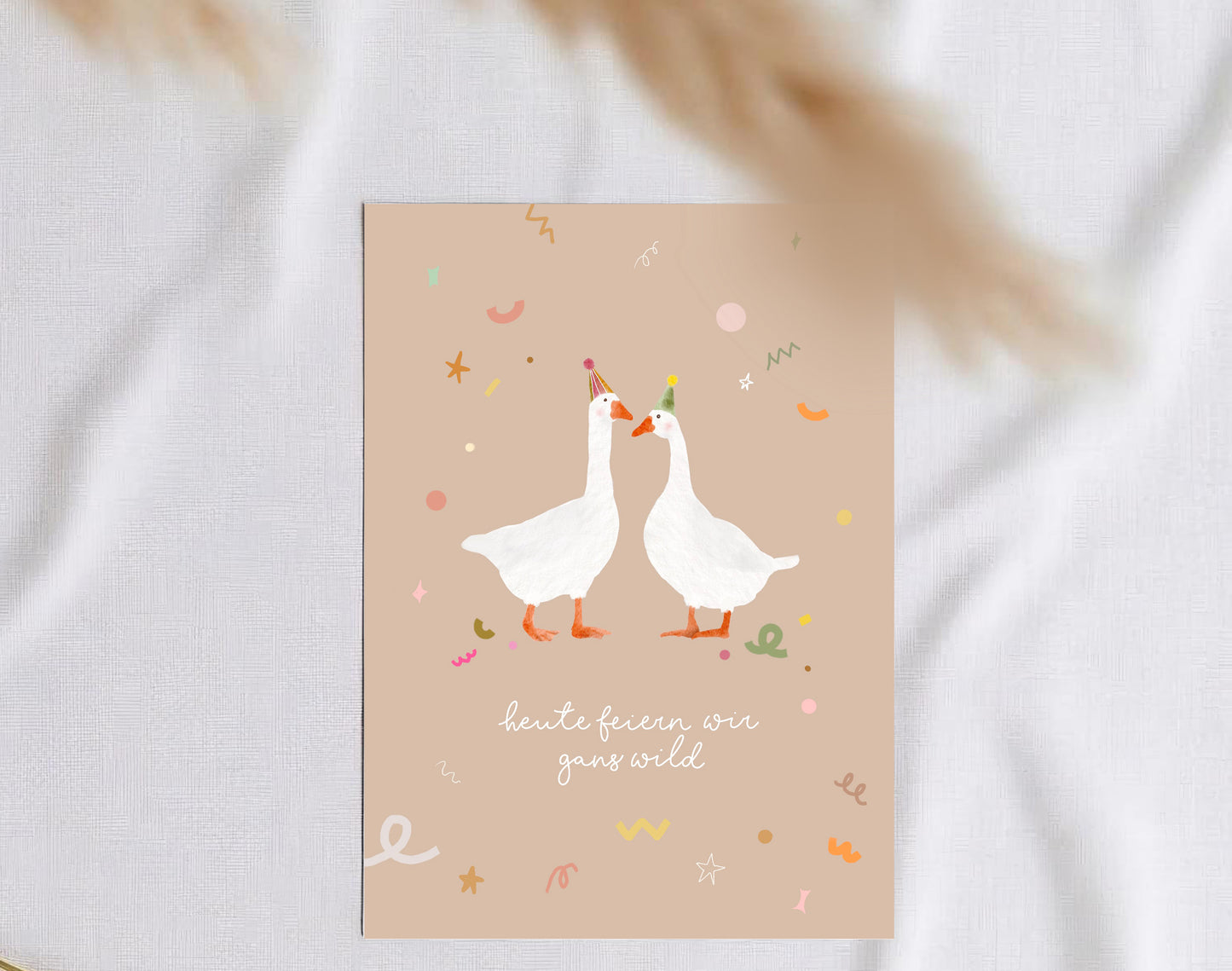 Karte Gans wild (Postkarte A6)