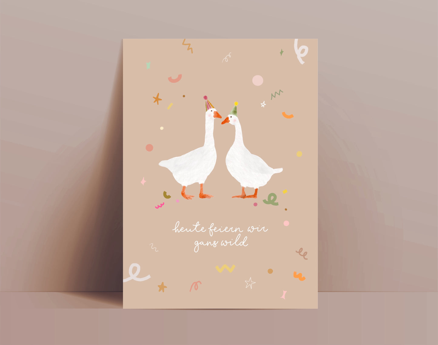 Karte Gans wild (Postkarte A6)