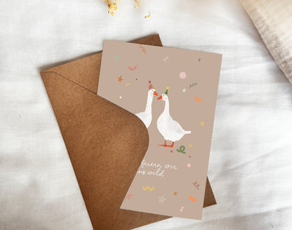 Karte Gans wild (Postkarte A6)